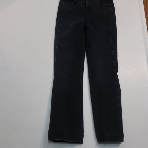 Womens Veronica Beard "Carson" Ankle Flare High Rise Black Jeans 25 - Picture 2 of 8